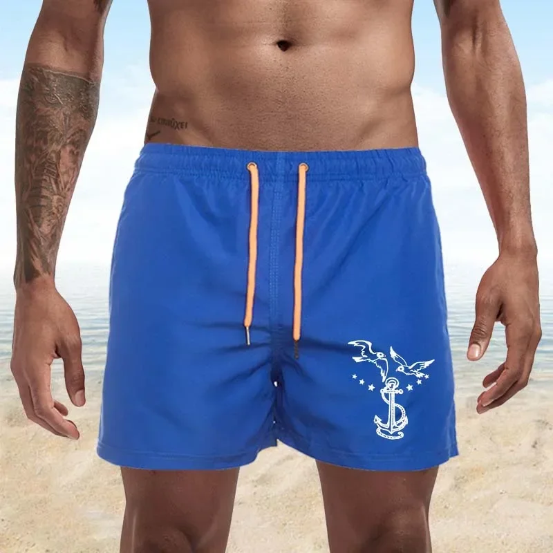 Letný trend pánsky čajový výtlačok plážové šortky plavky Pánske kúpaliská Pánske športové plážové oblečenie Fitness plus veľkosť S-4XL