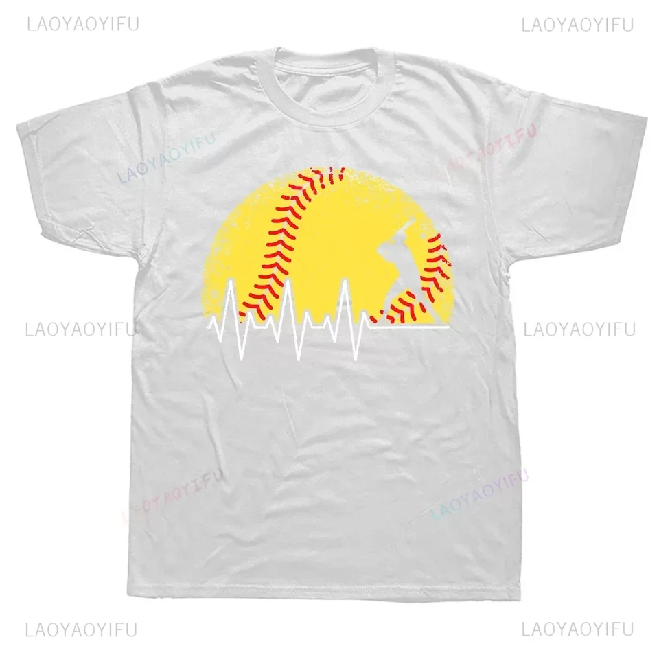 Letný štýl Grafický softball hráč T tričká Šport Soft Soft Ball Dad Lover Trshirt Streetwear s krátkym rukávom harajuku neformálne odpaliská