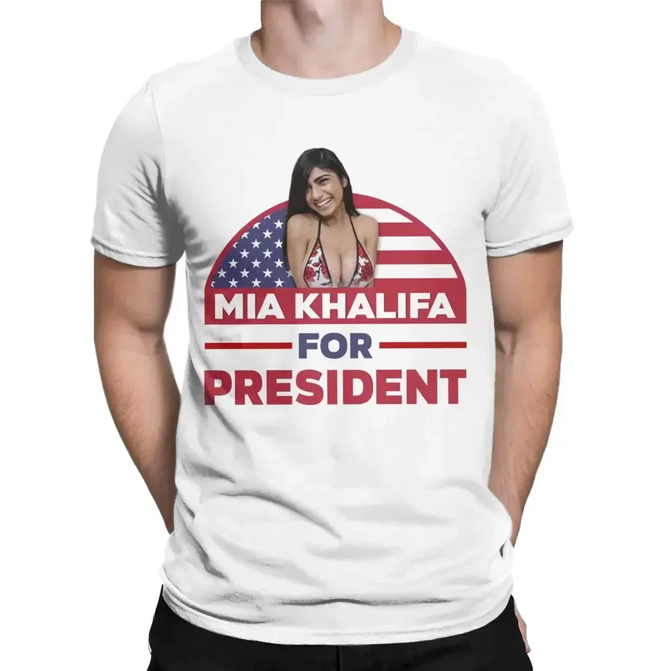 Leto mia khalifa pre prezidenta pre mužov dámske košele oblečenie vtipné tričko Tričko Tričko Cotton Unikátne oblečenie