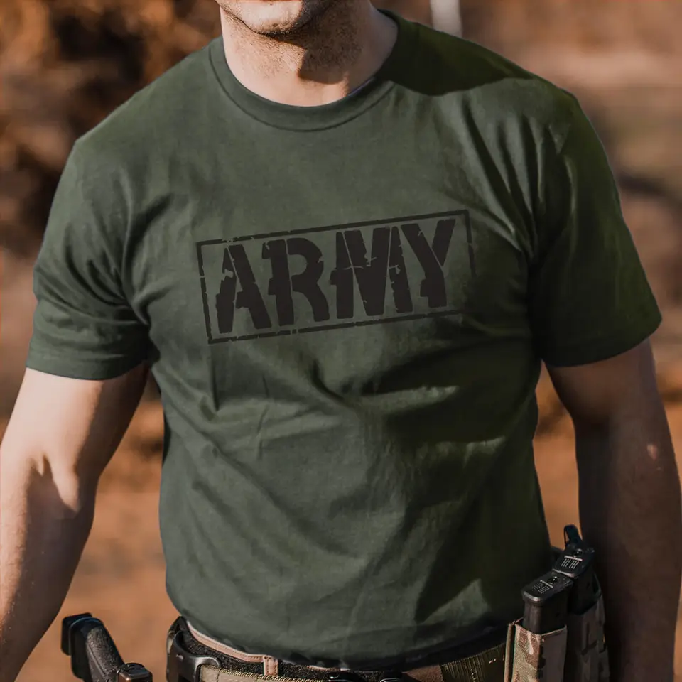 Leto Noví veteráni Vojenský štýl americkej armády Marines Téma okrúhly krk Krátke rukávy Tričko Street Vintage Tough Guy Oblečenie