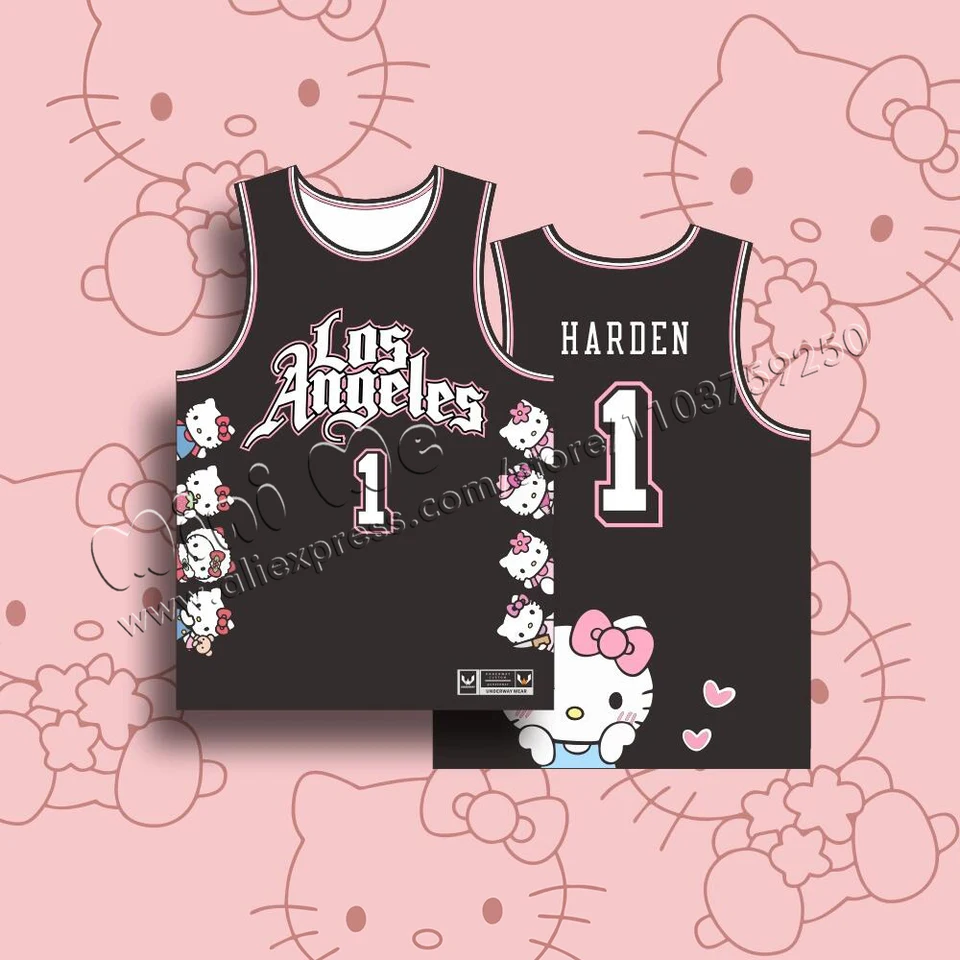 Leto nový predaj horúcich James James bez rukávov Jersey Lakers Pánske tričko Priedušné dieťa Miniso Hello Kitty kvalita Kvalita detského unisexu