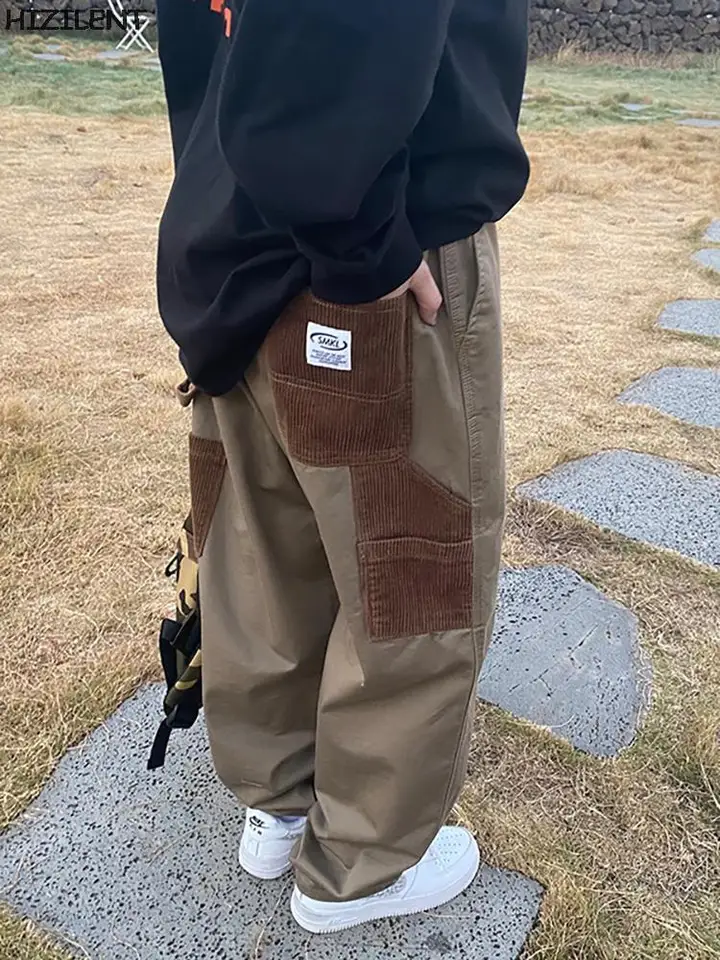 Leto y2k hip hopu nadmerné patchwork japonský štýl harajuku nákladné nohavice Ženy Vintag voľné nohavice ženské streetwear grunge muži