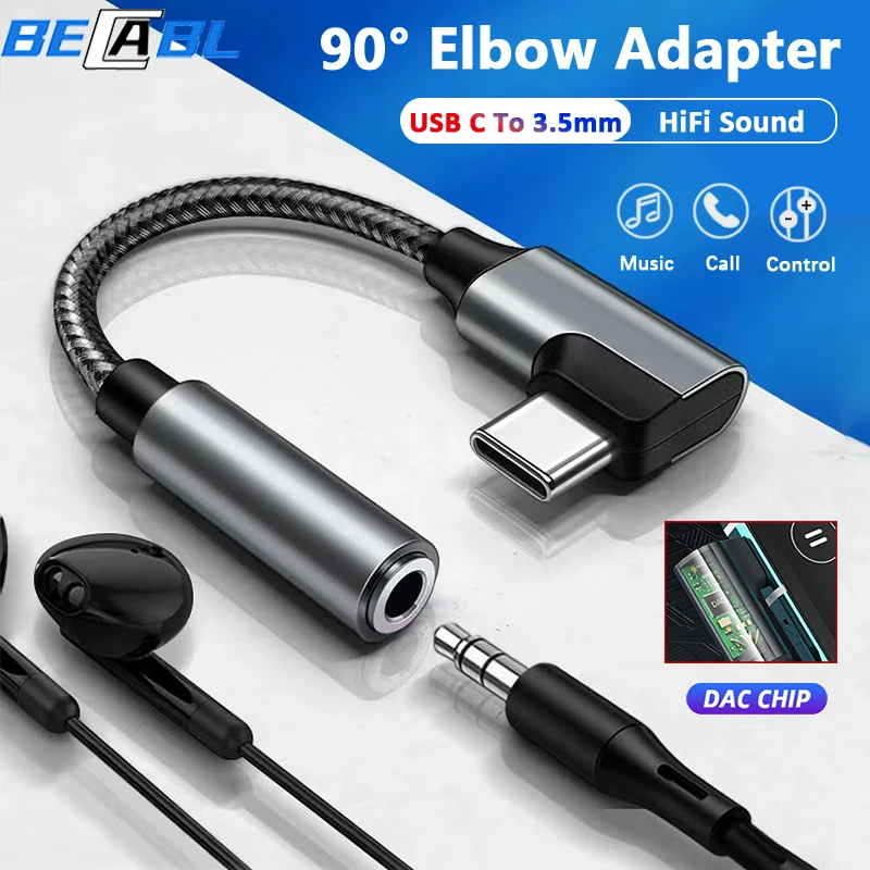 Lett USB Typ C až 3,5 mm adaptér slúchadiel 3,5 Jack DAC slúchadlá AUX AUX Audio Converter Kábel pre iPhone 16 Pro Max Xiaomi POCO F6