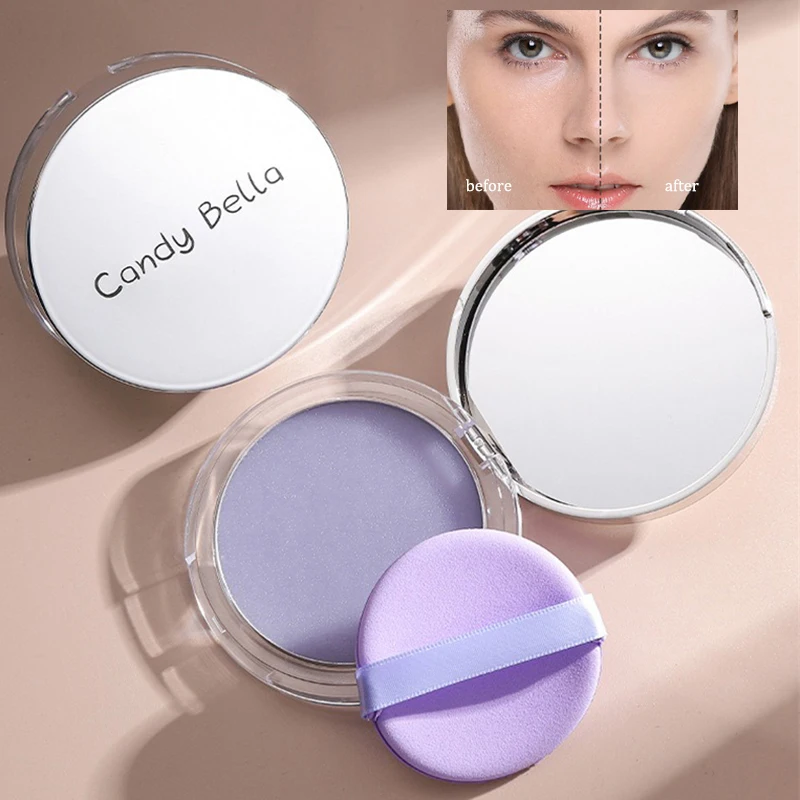 Levanduľový make -up prášok s práškovým práškovým práškom na ovládacích olej