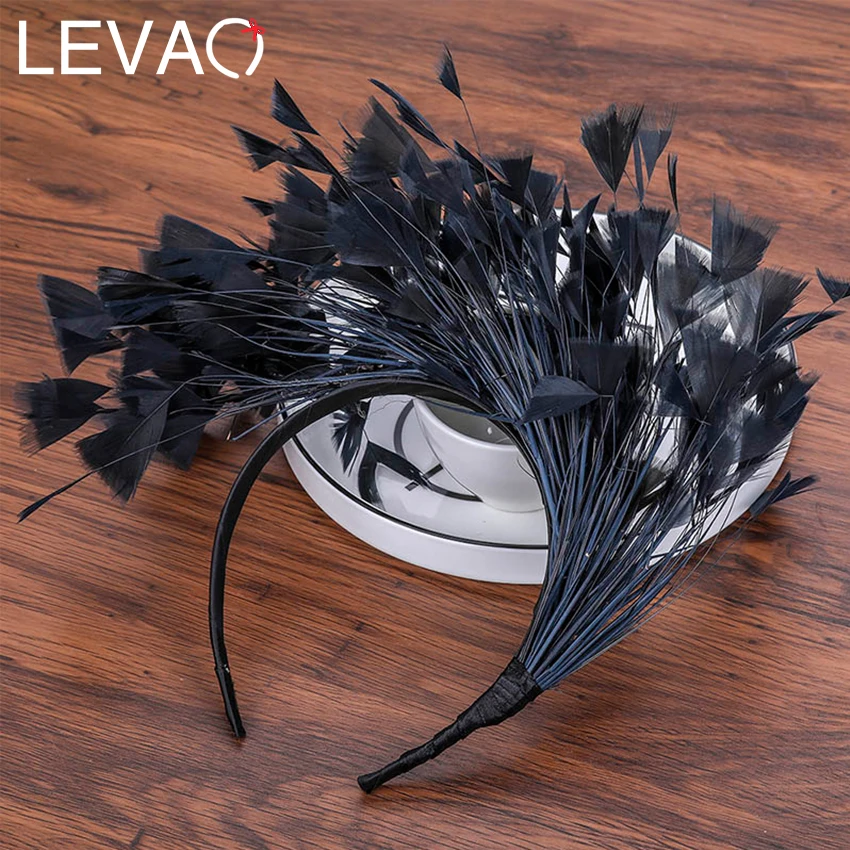 Levao Halloween Feather Headband Festival Festival Hairband Feather Hair Hoop Bands Party Headdress Female Hair Accessories