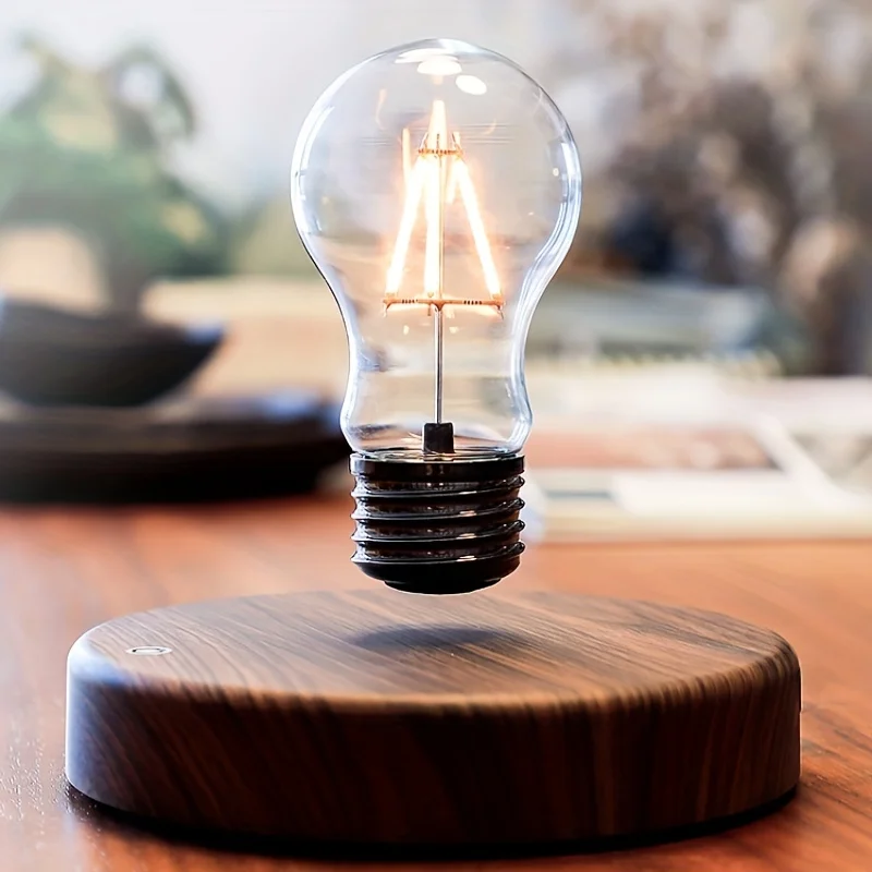 Levitát magnetické plávajúce LED Desk stolové stolové svetlo, 360 stupňov automatické otáčanie žiarovky pre darčeky, izbu, kanceláriu