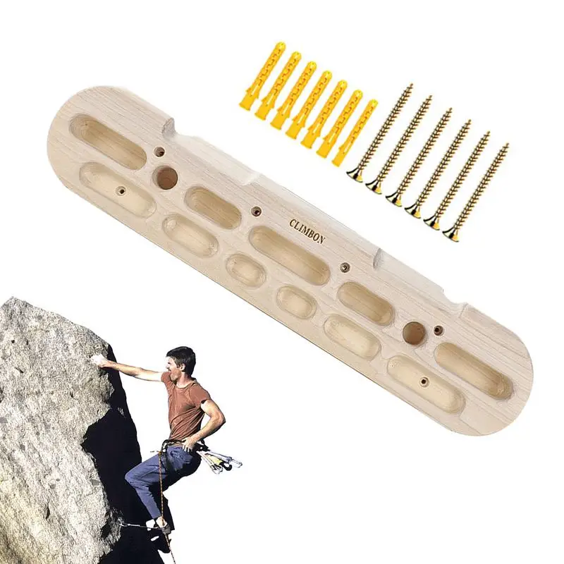 Lezenie na hangboard Drevená doska na prsty pre skalné výcvikové dvere namontované na horolezect