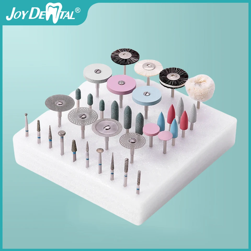 Leštiaca súprava Joydental Dental Lab pre keramiku Porcelánová hpová stopka pre zubné laboratórium pre domácich majstrov Diamond Burs Brus