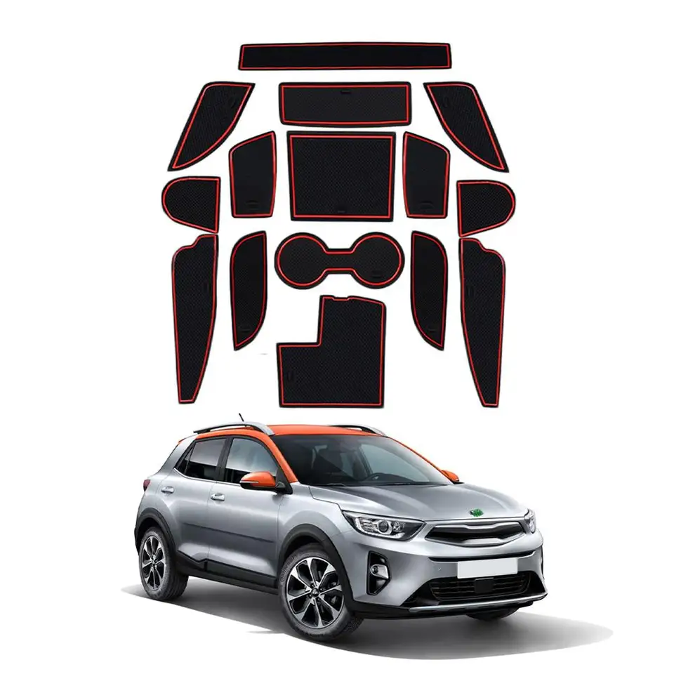 LFOTPP Car Door Groove Mat pre Kia Stonic 2018-2022 Anti-Slip Mat Rat Gate Slot Pad Automatické interiérové ​​stonické príslušenstvo 2022
