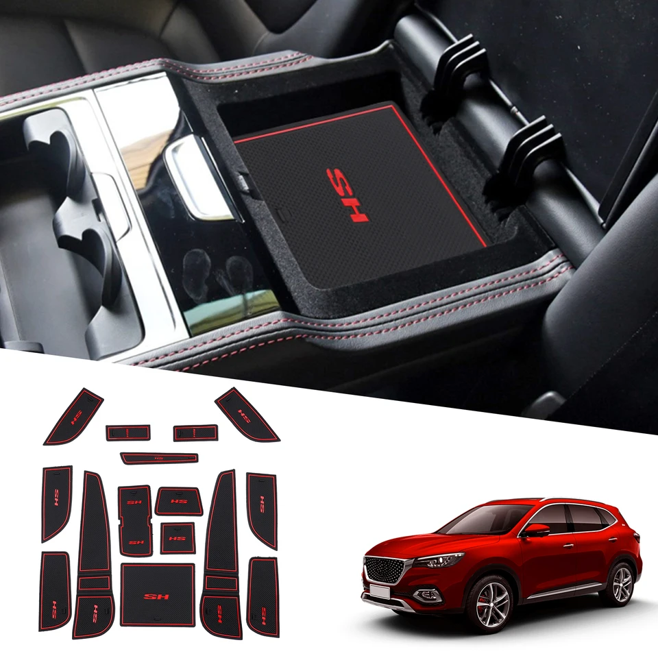 LFOTPP Door Groove Mat Rat pre Mg HS EHS EV HS PHEV 2018-2023 Auto Anti-Slip Mat Gumber Slot Slot Automaté Mg HS Príslušenstvo 2023