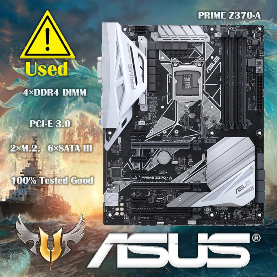 LGA 1151 ASUS Z370-A MOTHERBAORD DDR4 64GB Desktop M.2 PCI-E 3.0 prekrývanie I7 I5 I3 Socket HDMI kompatibilný Z370 ATX