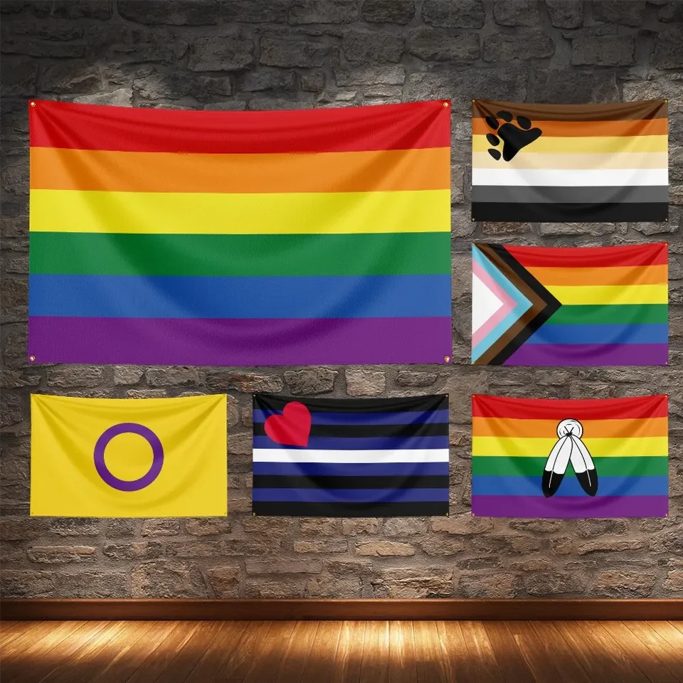 LGBT Pride Flag Polyester Digital Printing Rainbow Banner na dekoráciu