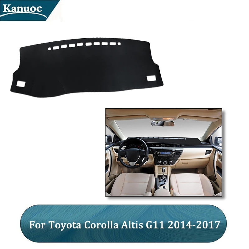 LHD Dashmat Dashmat Dashboard Cover Dash Dash Mat Sunshade Carpet Custom Car Auto pre Toyota Corolla Altis G11 2014-2017