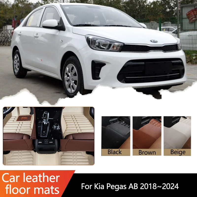 LHD pre kia pegas ab soluto Sephia 2018 ~ 2024 2019 Car Matswaterproof Car Mats podlahové tapety para carro príslušenstvo diely auto