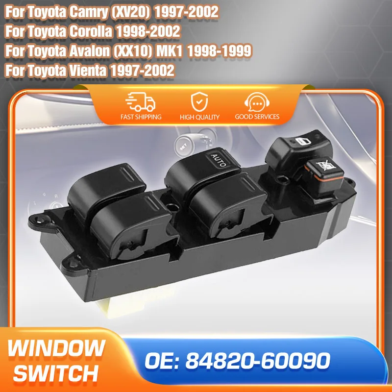 LHD tlačidlo prepínača okna LHD 84820-60090 pre Toyota Corolla Toyota Camry XV20 1997 1998 1999 2000 2002 Toyota Avalon 1998-1999