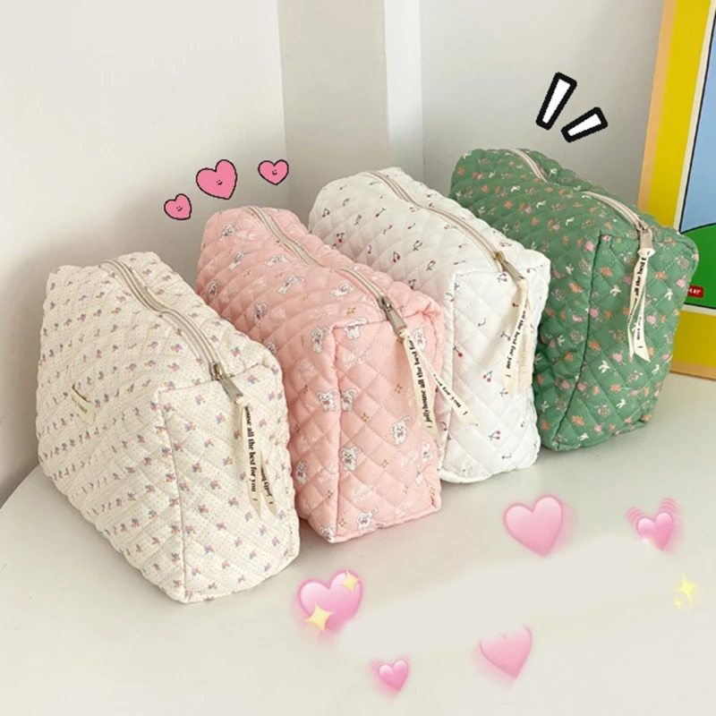 Liberty Quilting Cllings Soft Cotton Women Dámske kozmetické organizátor Zipper