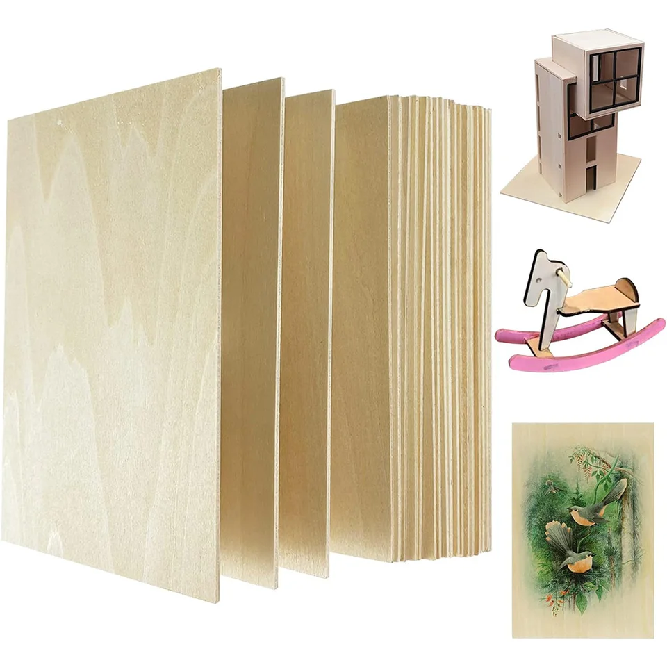 Libie Life 10ks 15x10cm tenké drevo ľahké remeselné dosky Model hračky Hray Building Resey Resetry Vzdelávanie DIY Príslušenstvo
