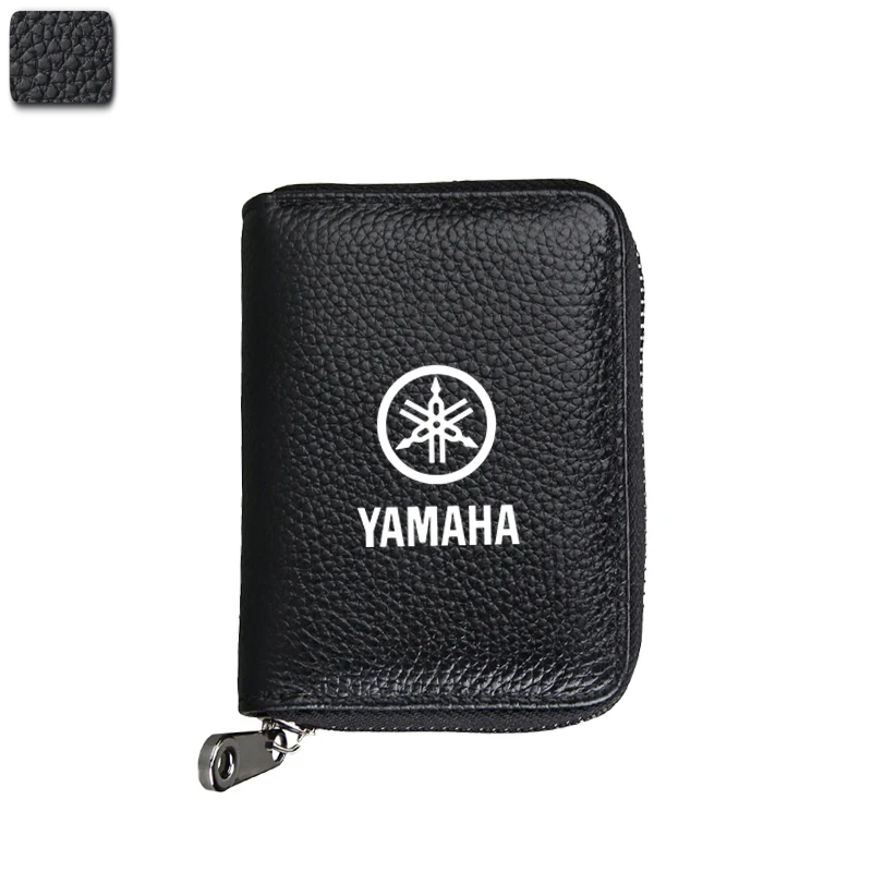Licencia vodiča motocyklov držiteľ ID kreditnej karty kožená peňaženka pre styling auta Yamaha