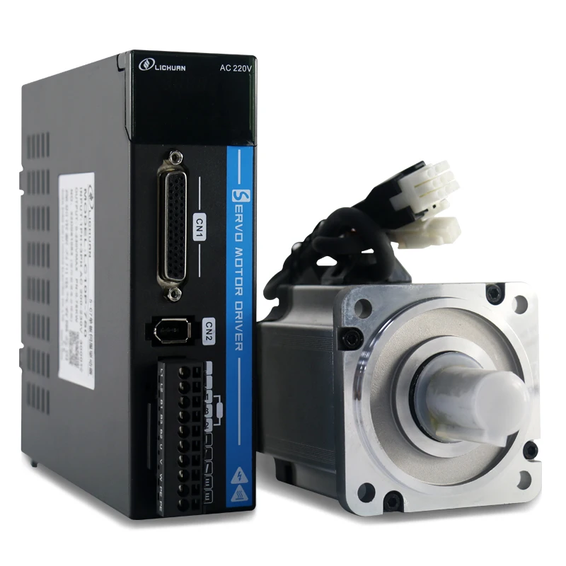Lichuan 100W-1000W AC Motor s ovládacím motorom 750W SPODOM AC SERVO Driver Kit 1KW 80.-M02430 80.-M03230