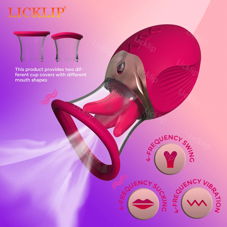 Licklip vákuum sanie jazyka lízanie vibrátor Vibrátor Massager Massager stimulátor ružového pohlavia hračky pre ženy masturbácia 18+