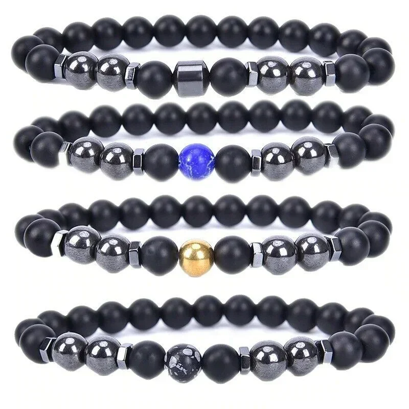 Liečba kŕčových žíl Obsidian Anklet Náramok Nastaviteľné úbytok hmotnosti Magnetická terapia magnet členok náramok Ženy Muži