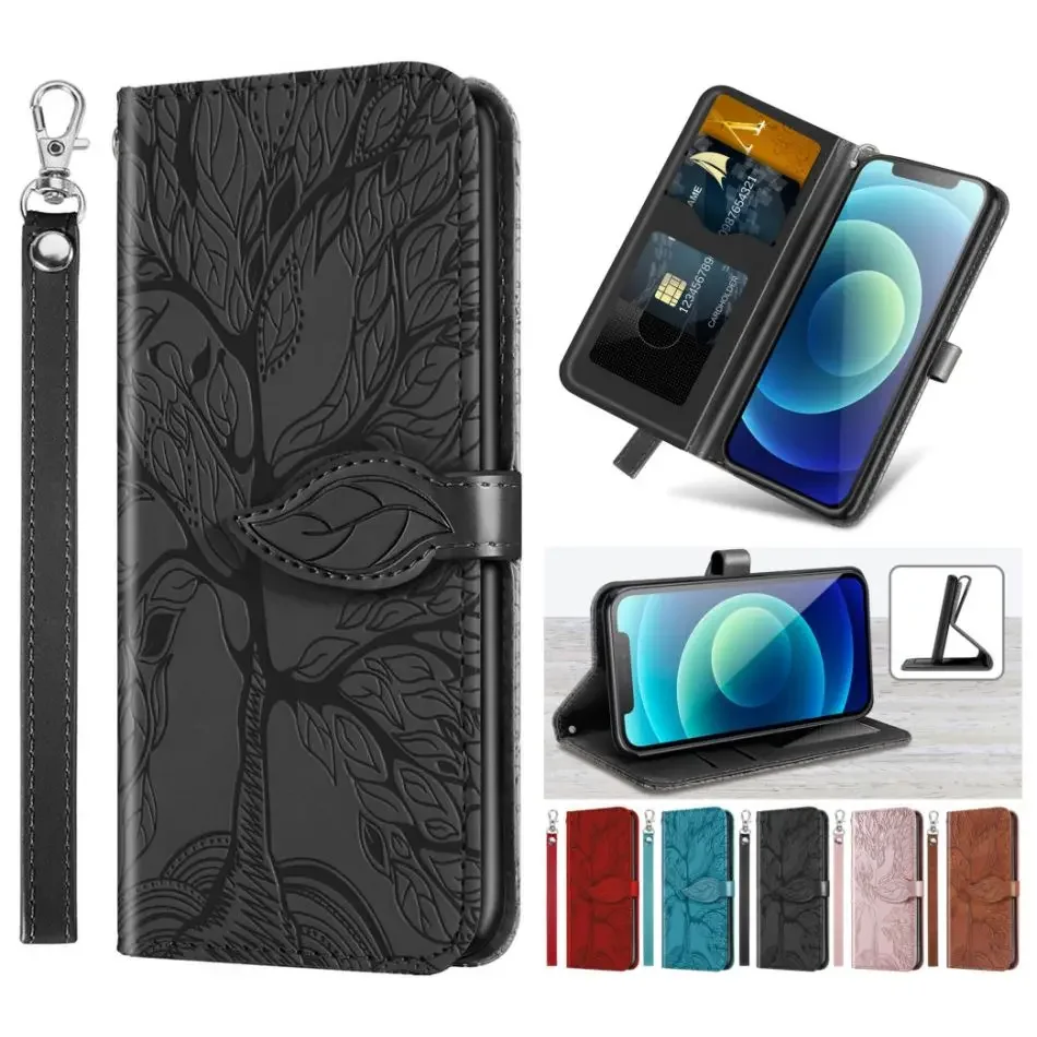 Life Tree Flip Case pre Samsung Galaxy A13 A14 A15 A24 A25 A32 A33 A34 A35 A50 A51 A52 A52S A53 A54 A55 A55 A04S A05S 5G Cover #TAB