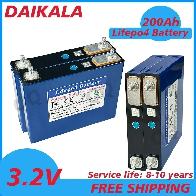 LifePo4 Nabíjateľné lítium fosforečnanom batérie z mriežky slnečného systému 200AH 3,2 V Vhodný pre lode golfové vozíky UPS Motor