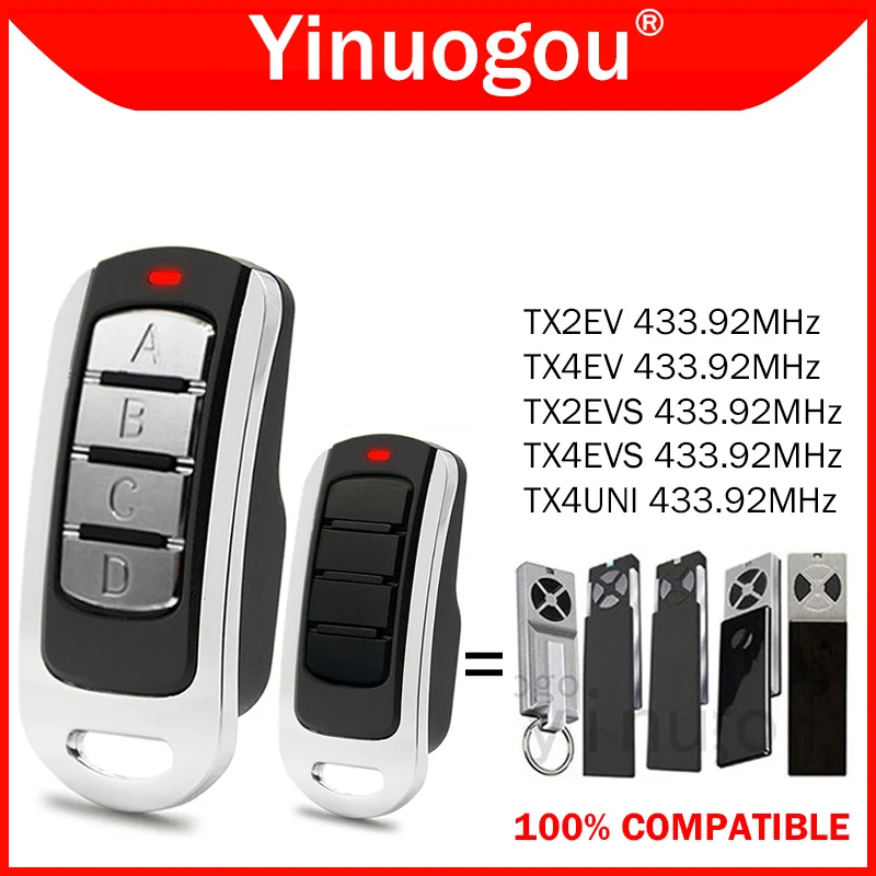 LIFLMASTER TX4UNI TX2EV TX4EV TX2EVS TX4EVS Garážové dvere diaľkové ovládanie 433 MHz Clone Diaľkové ovládanie garážových garážových dverí Príkaz