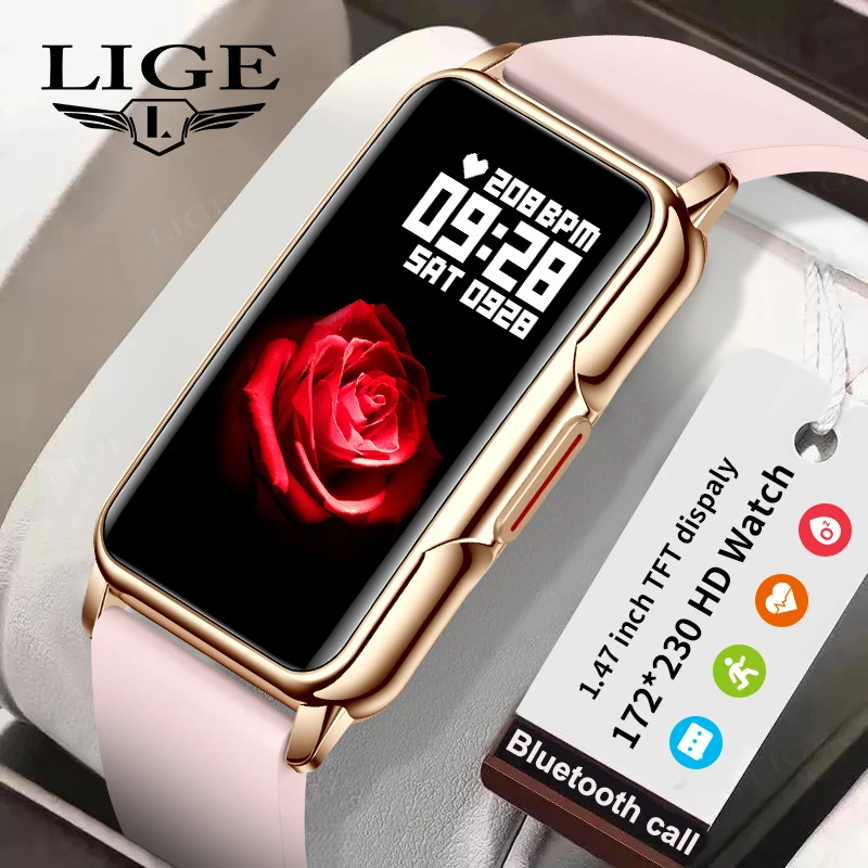 Liga nové módne inteligentné hodinky Dámy Monitorovanie srdcovej frekvencie DIY Vlastné vytáčanie Športový náramok Nepremokavá muži Zdravie Smartwatch Ženy
