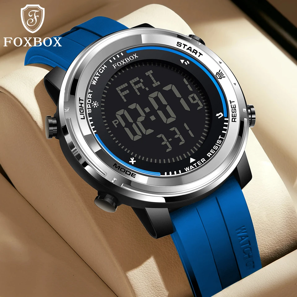Lige Digital Watches Sports LED baterka Zápasné hodinky Pánske 50 metrov vodotesné hodinky Digitálne svetlo stopky vojenské hodinky Men