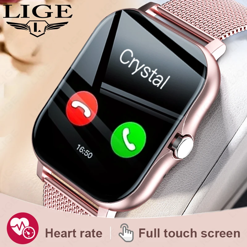 Lige nové inteligentné hodinky Ženy Bluetooth Call Watch Fitness Tracker Witerproof Sport Smart Clock Fashion Dámske dám