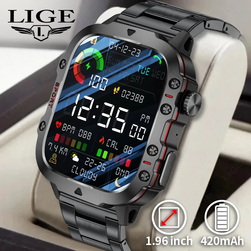 Lige Outdoor Smart Watch Men Waterproof