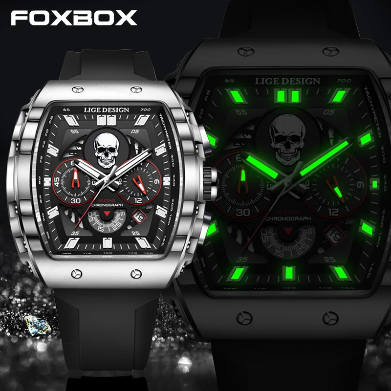 Lige Top úplne nový Quartz Mens Watch Sports Casual Fashion Luxury Watches Men nepremokavé svetelné náramkové hodinky Muž reloj hombre