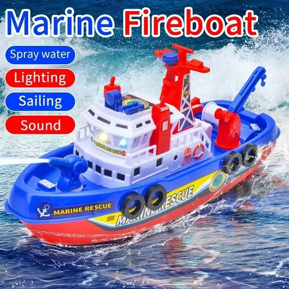 Light Up Spray Water Electric LED LED LED svetlo rýchla rýchlosť baby Electric Marine Music zvuk Speedboat detské kúpeľne hračky plávať bazén