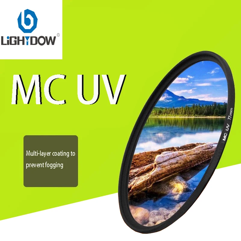 Lightdow UV Filter MC Optika s multi -potiahnutým ochranným šošovkou filter 49 mm 52 mm 55 mm 58 mm 62 mm 67 72 77 82 mm pre Cannon Nikon