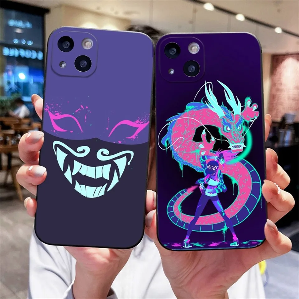 Ligy legendy KDA Akali telefónny puzdro pre iPhone 14,13,12 Mini 11 Pro XR, X, XS, Max 6s, 7,8 plus silikónový kryt mäkký čierny čierny
