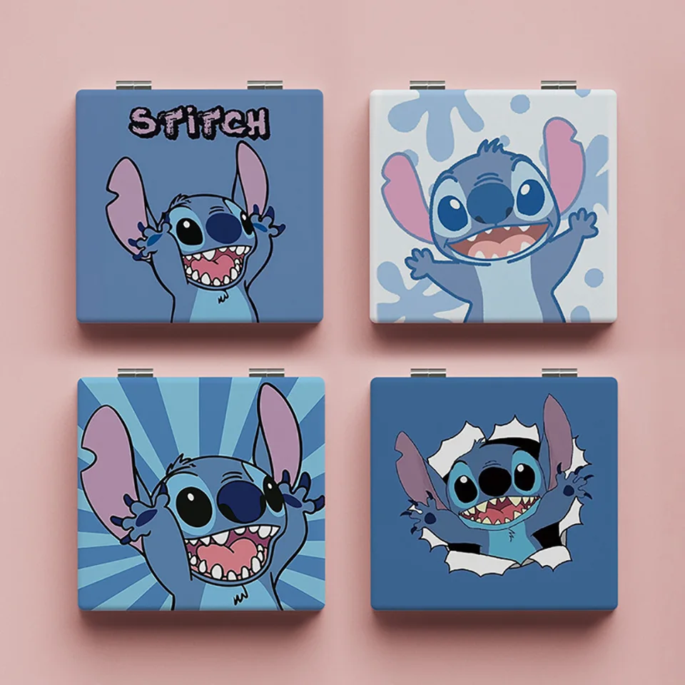 Lilo & Stitch Anime Skladacie zrkadlá Stitch Kawaii Prenosné záhyby Zrkadlá