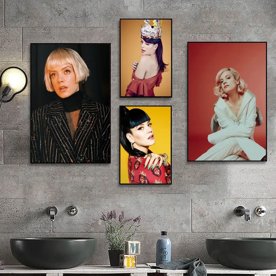 Lily Allen plagát Žiadny zarámovaný plagát Kraft Club Bar papier Vintage plagát nástenná maľba maľba spálne Študijné nálepky