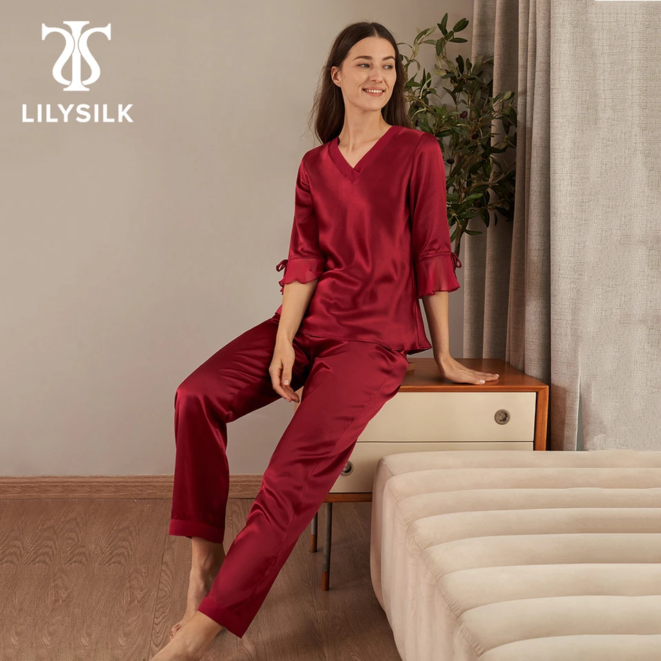 Lilysilk 100 hodvábne pyžamy súpravy Ženy Luxusné prírodné ženské šortky Sleewear Dámske oblečenie Doprava zdarma