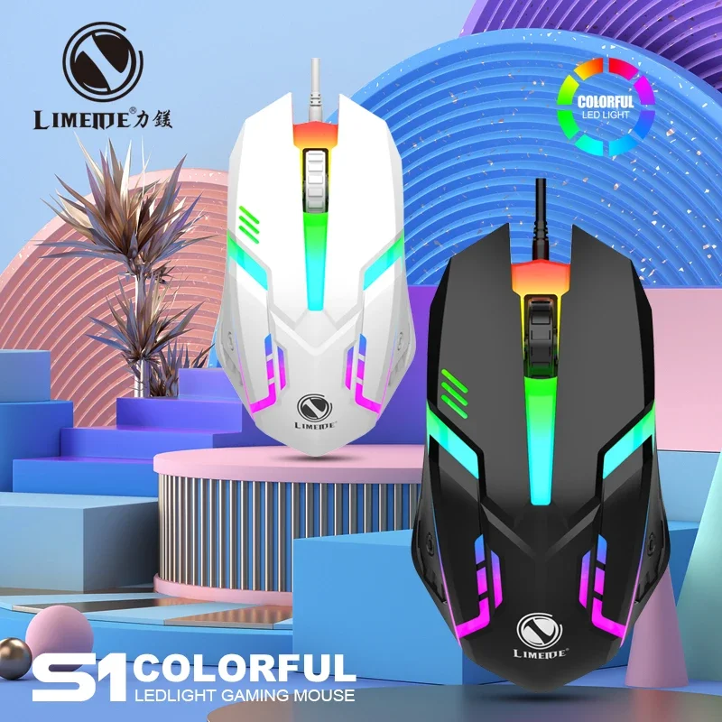 LIMEI S1 E Sports LED LED LIMUMNOVÉ PODPORNÉ PODPORAŤ POSLEDNÁ POSLEDNÁ POSLEDNÁ POSLEDNÁ PRE NAPLAKOVÝ NAPLATÝ MUTE OFFICKÁ OFACTION Computer Myš