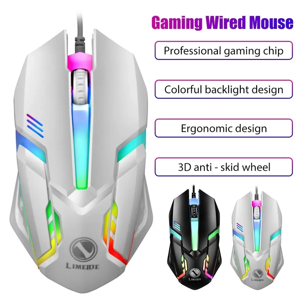 Limei S1 E-Sports LED LIMINUMNÁ PODPORNÁ PODPORÁ MOSÍM USB káblové pre stolný prenosný počítač
