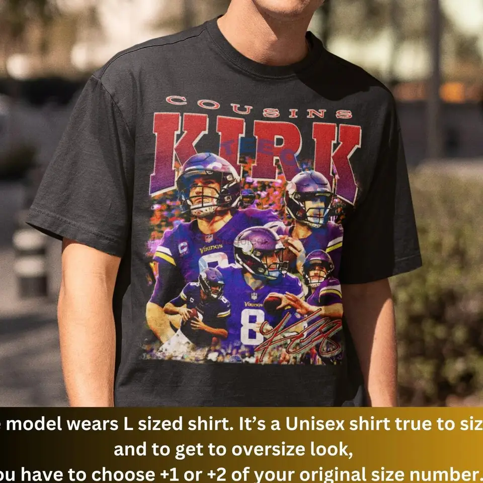 Limited Kirk Cousins ​​košeľa Vintage Kirk Cousins ​​Bootleg Tee Kirk Cousins ​​Fan Kirk Cousins
