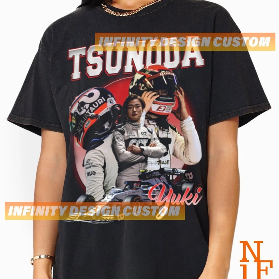 Limited Yuki Tsunoda Driver Driver Majstrovstvá Majstrovstvá Formula Racing Bootleg Vintage Hoodie Mikina Grafické tričko Infn546