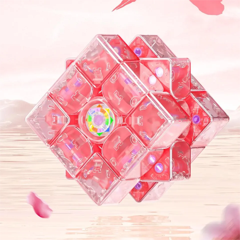 Limitovaná edícia 3x3 Cube Qiyi Tornado V3 Vermilion Magnetic 3x3x3 Maglev Cube Professional Collection Puzzle Cube Toy pre deti