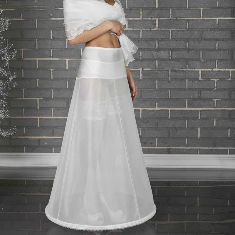 Line 1 Hoop Petticoat pre svadobné šaty Crinoline Slip pre ženy šaty biele čierne prispôsobenie pasu
