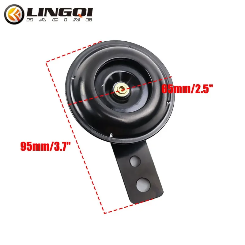 Ling Qi Motorcycle Electric Car Horn 12v Vodotesné okrúhle reproduktor Rohy Hlasivý výstražný hlas pre väčšinu motokrosu bicyklových bicyklov Pit Dirt Bike