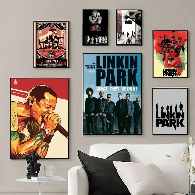 Linkin Park Canvas Print - Cool Band Plagát, Obrázok moderného nástenného umenia pre obývaciu izbu Domáca dekorácia, malá veľkosť
