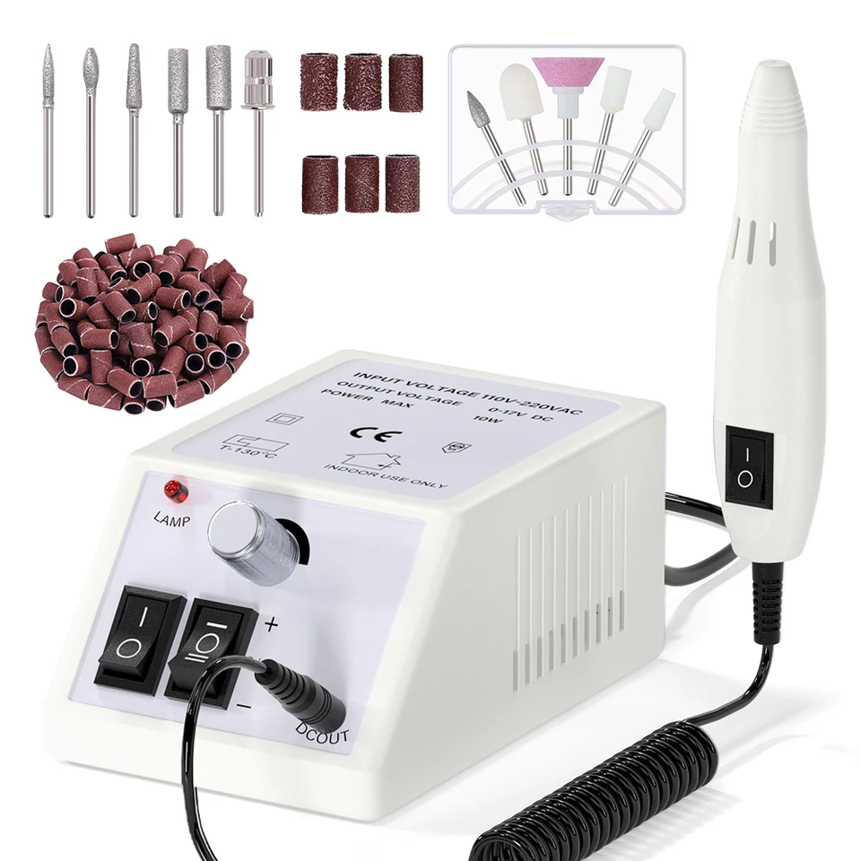 LINMANDA 20000RPM ELEKTRICKÝ KAŽITÝ Vŕtací stroj Manikúru nechtové súbory Vŕtacie bity GEL POLISH ROZMEROVANIE Nástroje s množstvom vŕtacích bitov na nechty