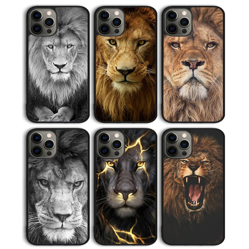 Lion Alpha Muž Cub Telefón Chrbát pre iPhone 16 15 SE2020 14 13 11 12 Pro Max Mini xs xr x Pluss Shell Coque