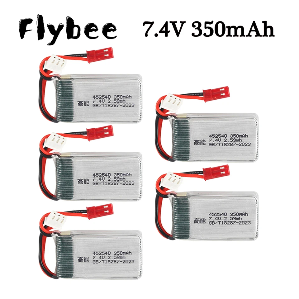 LiPo 7,4V 350 mAh RC Drone Battery pre Kingkong 90GT X401H MJX X402 RC Mini Drone Quadcopter SUPPER BATTÁRNA batéria 7.4V batéria JST